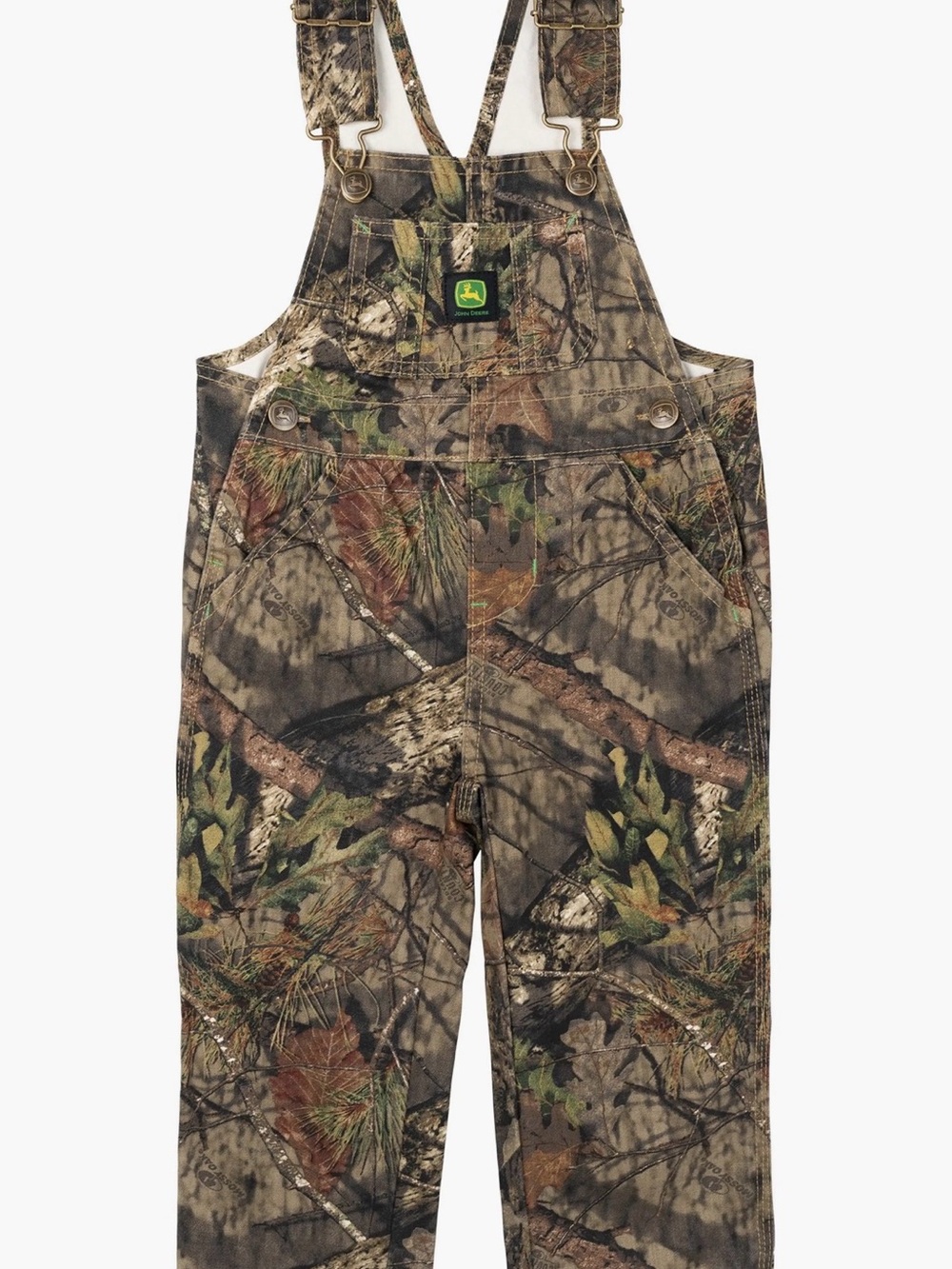 John Deere One Piece Bib Overalls in Mossy Oak Camo Size 4T